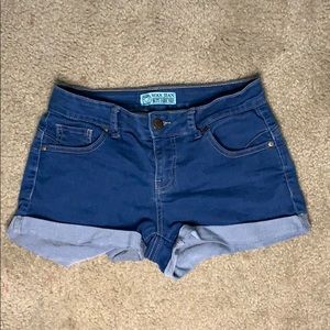 DENIM BLUE WAX JEAN JEAN SHORTS